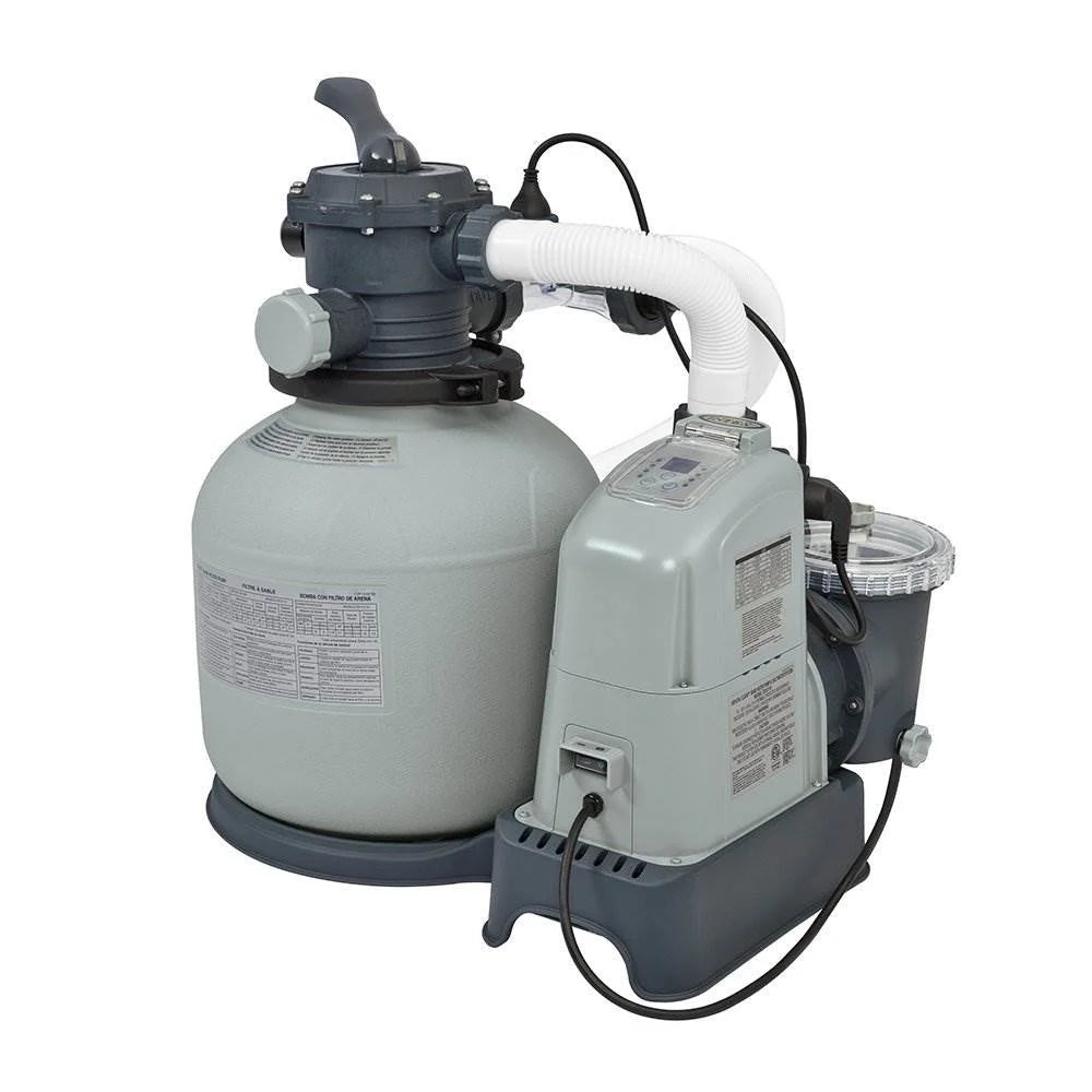 Pump Sand Filter & 1600 GPH for System Saltwater Pools Ground Intex Set Above