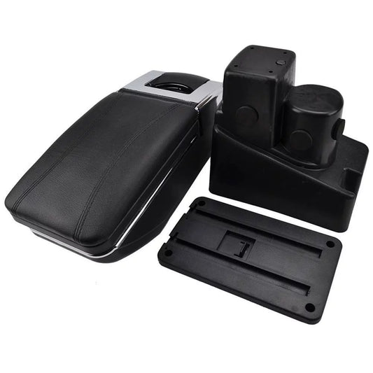 Central For Armrest Honda Jazz/ Compartment Black Storage Console 2002-2008 Box Fit