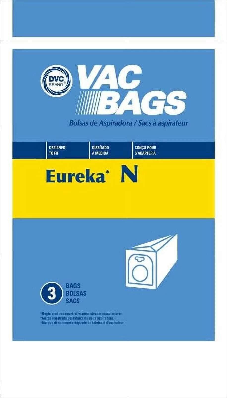 2 in [ by Made Compatible Mite N with ] Cleaner 27 USA Vacuum Bags Mighty Style DVC Bags Eureka