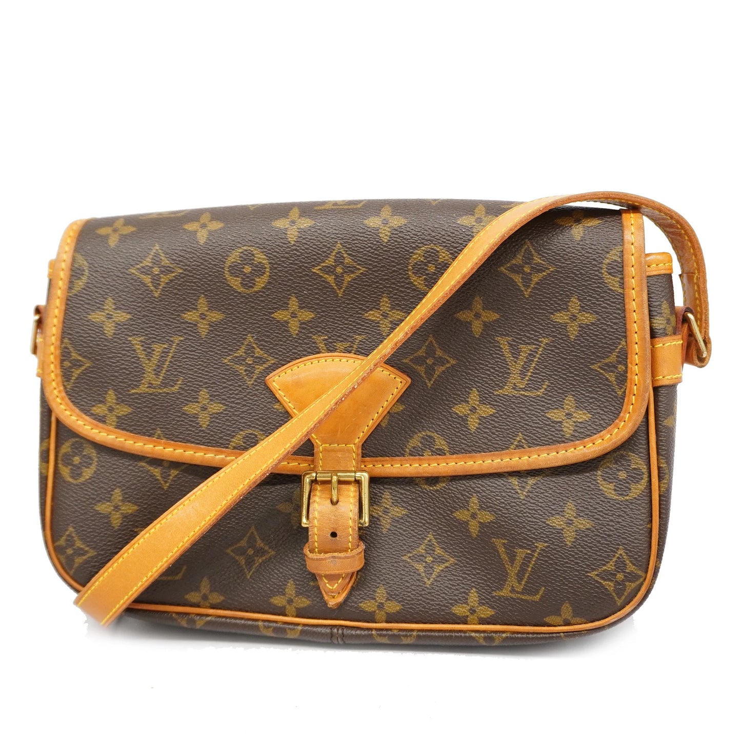 Vuitton Bag Shoulder (Fair) M42250 Monogram Pre-Owned Sologne Auth Louis Women's