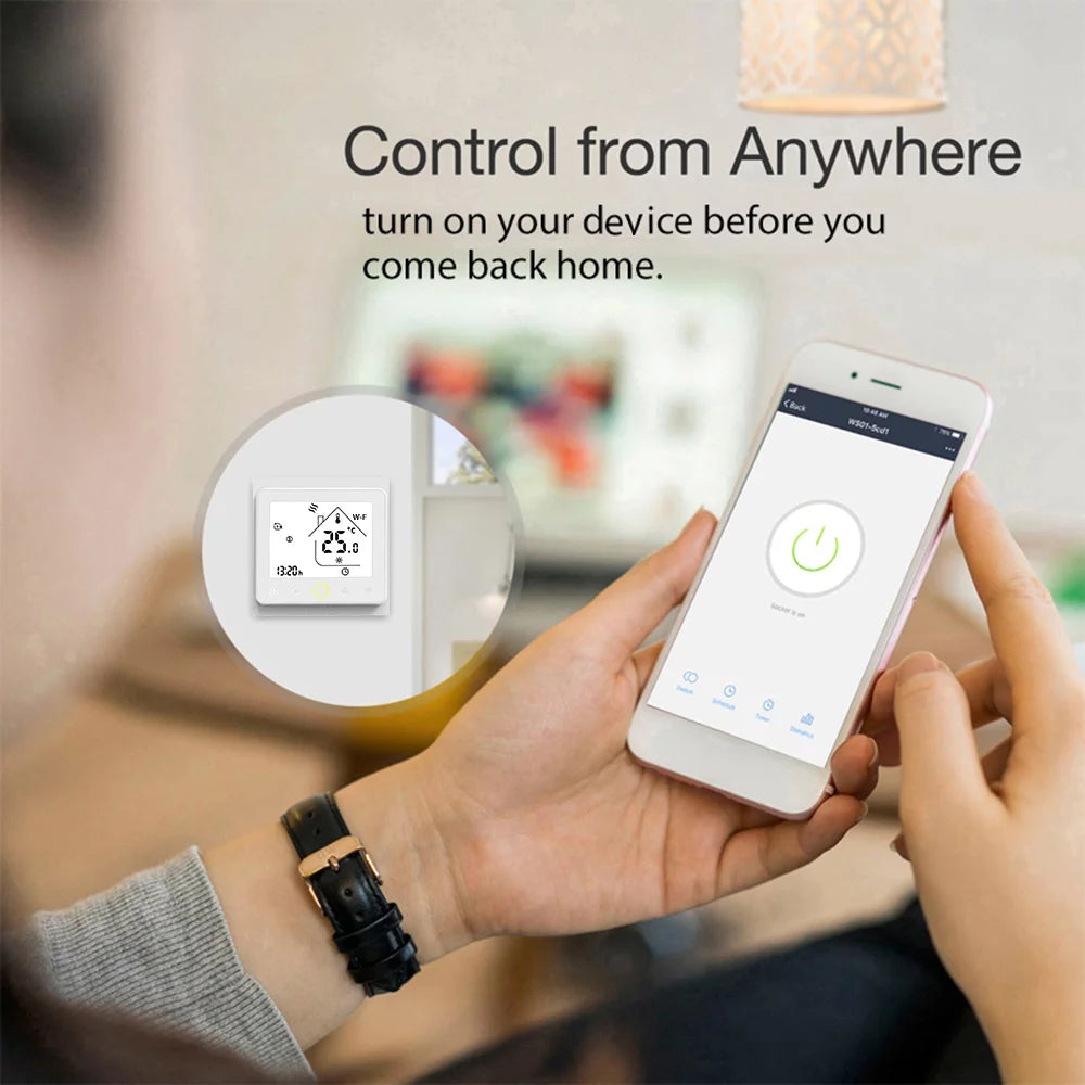 with Temperature Tomshoo Control, Home Water/Gas Compatible Smart Wi Fi Thermostat Boiler Controller