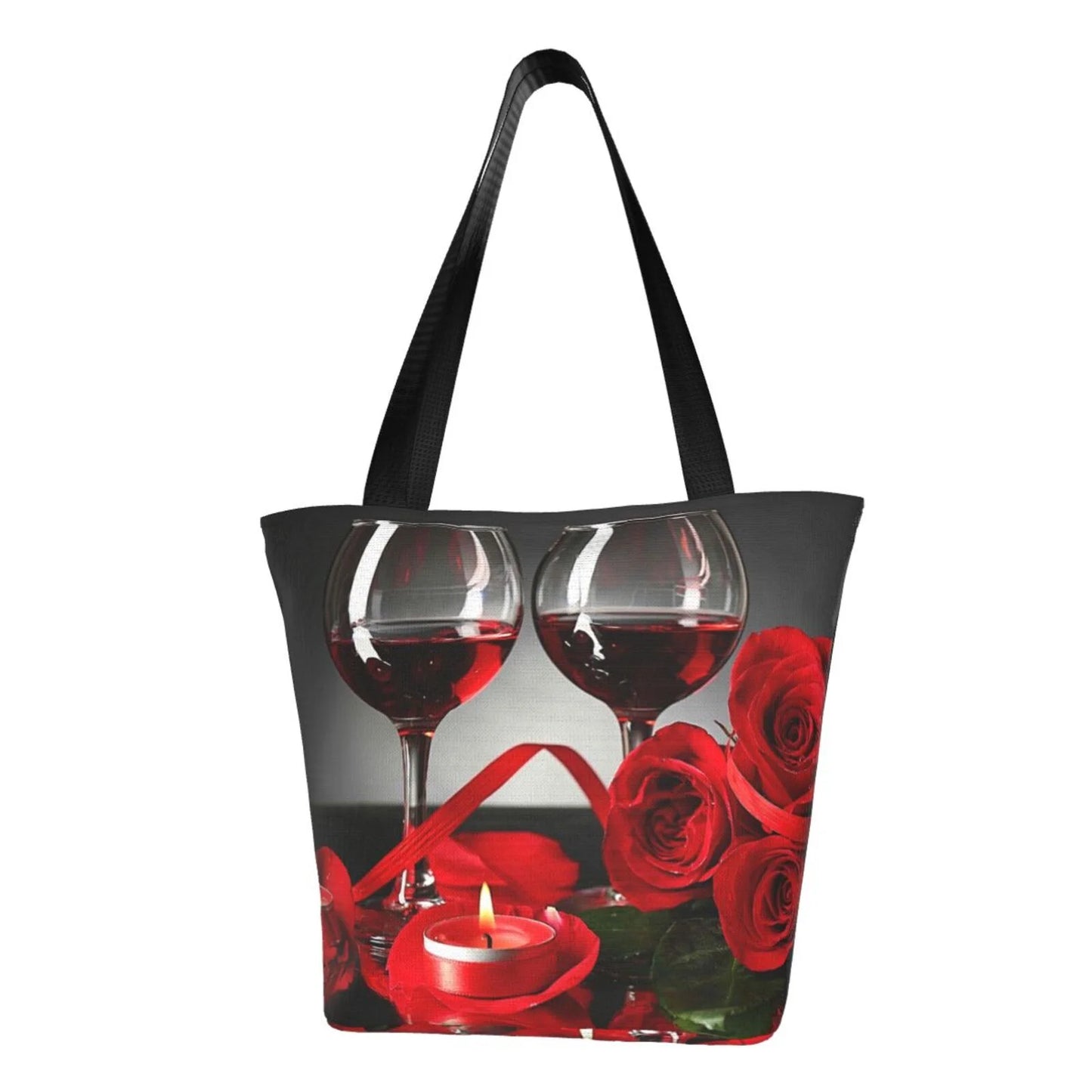 Bag,Shoulder Women'S Handbags Red Bag Wine Rose Tote Lukts Shopping Bag Large Hobos Capacity