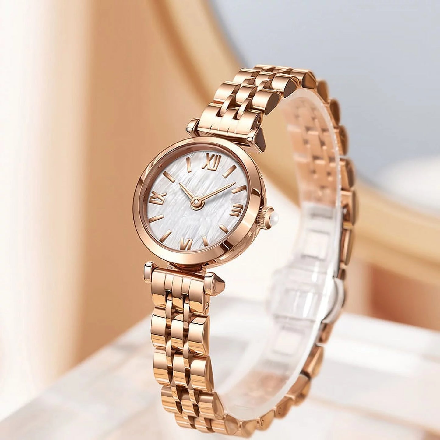 Ladies Quartz Watch Watches Desgin 2022 for Creative reloj Women Watch Gold Wrist Female Stainless Stylish Steel Fashion Rose