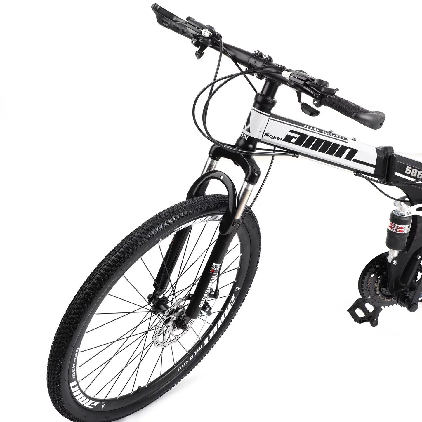 Suspension MTB Folding Mountain 26" Bicycle Bicycle Bike Foldable Adult Speed 26" 21 Unisex Suspension Bike Mountain Full Unisex 21 Folding Speed MTB Full