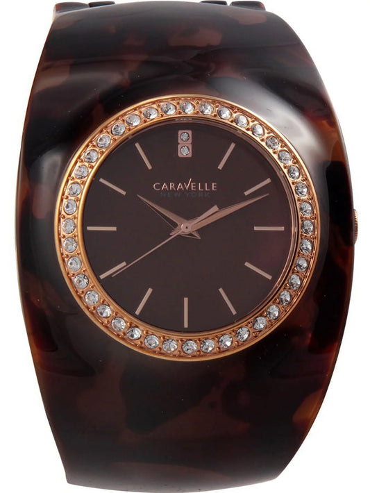 York Caravelle Japanese New Display Women's Analog Quartz 44L140 Brown Watch