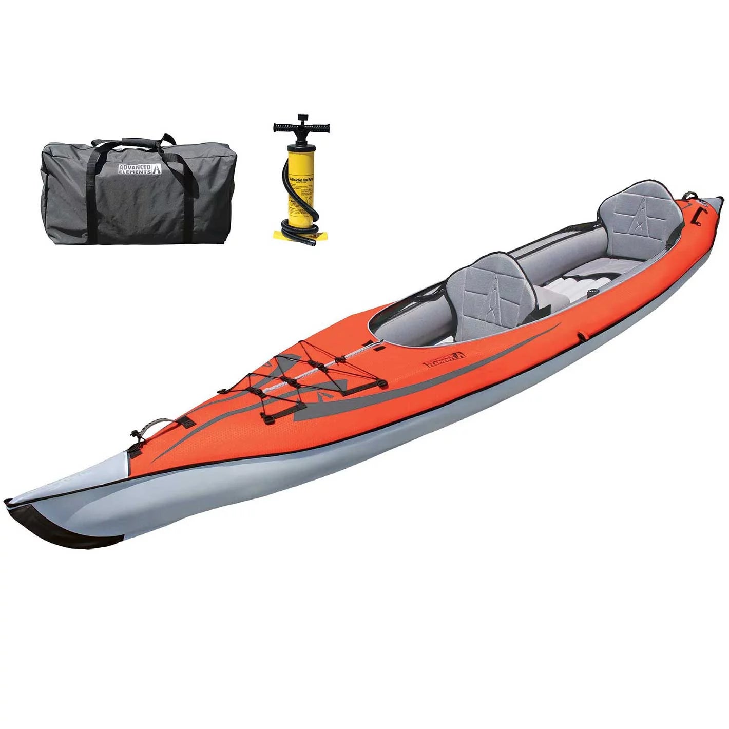 or - with Inflatable Kayak Pump AdvancedFrame® Kayak Tandem - Solo Convertible Advanced 15 ft Red Elements - Recreational -