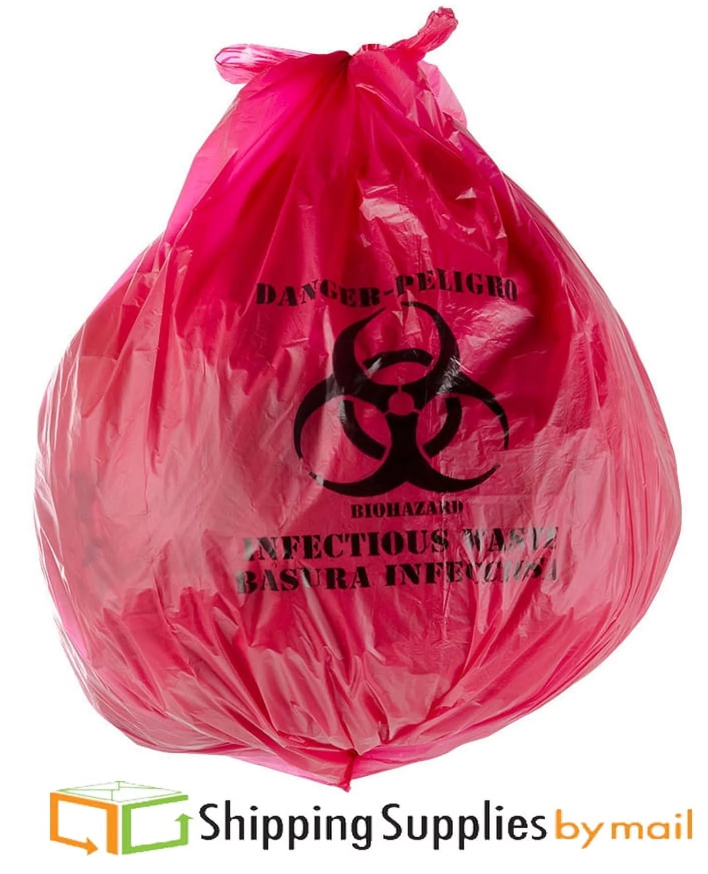 Waste Infectious Gal, Red, 1.5 24"x24" 7-10 200 Biohazard Mil, SSBM Bags, Pcs Liners