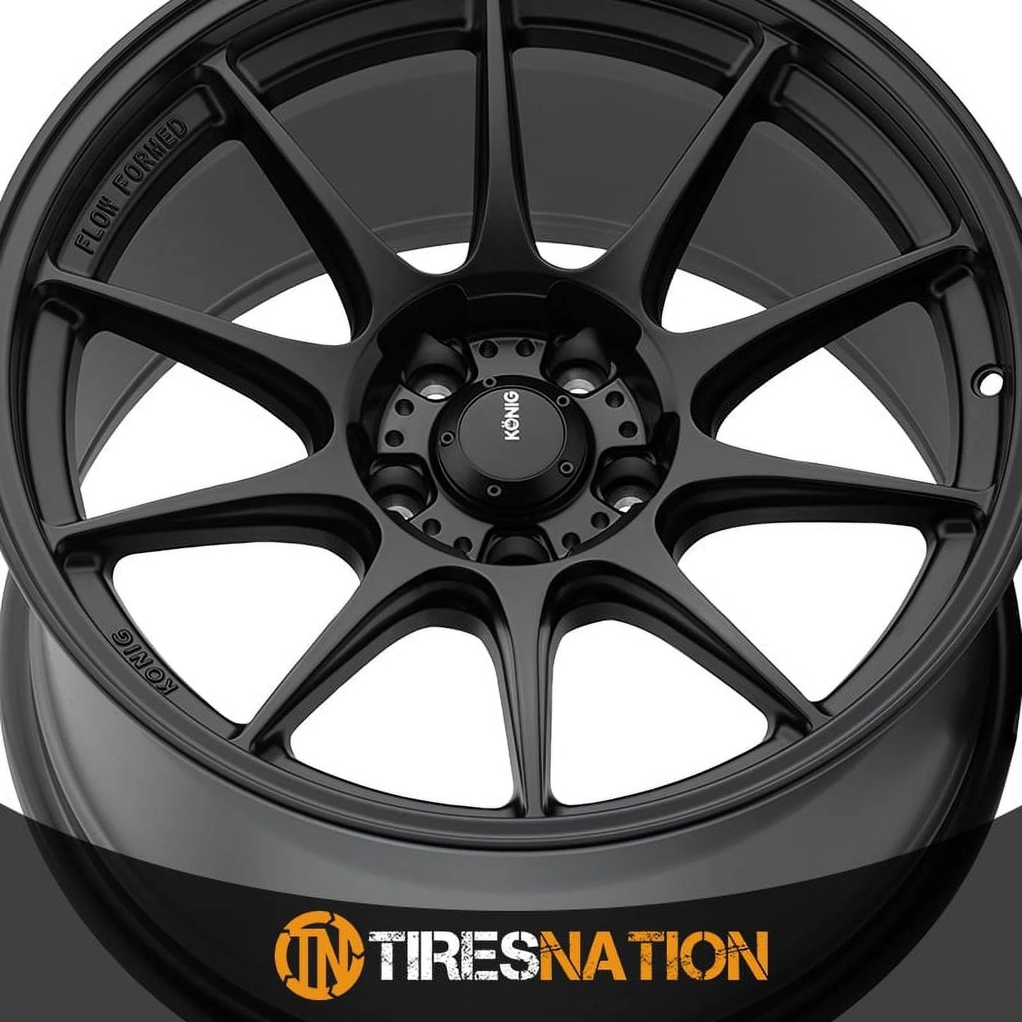 Semi-Matte Black Wheel Konig 5x100 +40et 17x9 Dekagram 57B