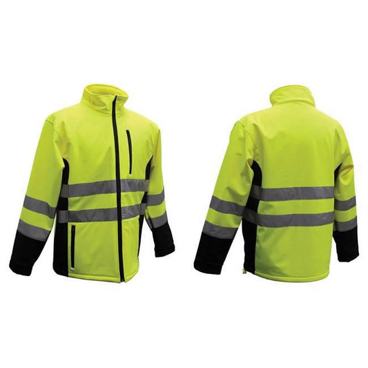 8008691 Yellow Hi-Vis Unisex Polyester Boss Medium Jacket, Rain