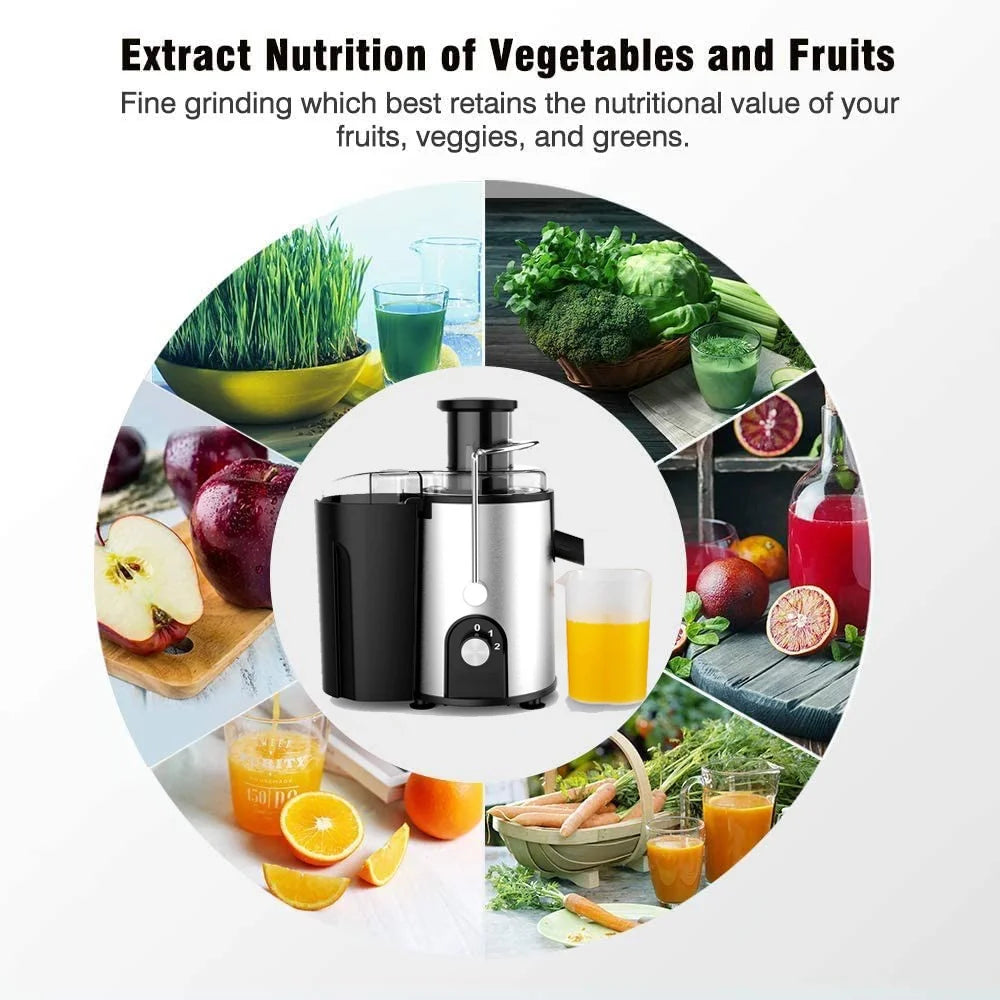 and High Vegetables Anti-Drip Yield - Machines - Included Juice Brush Fruits & Catcher Juicer Centrifugal for