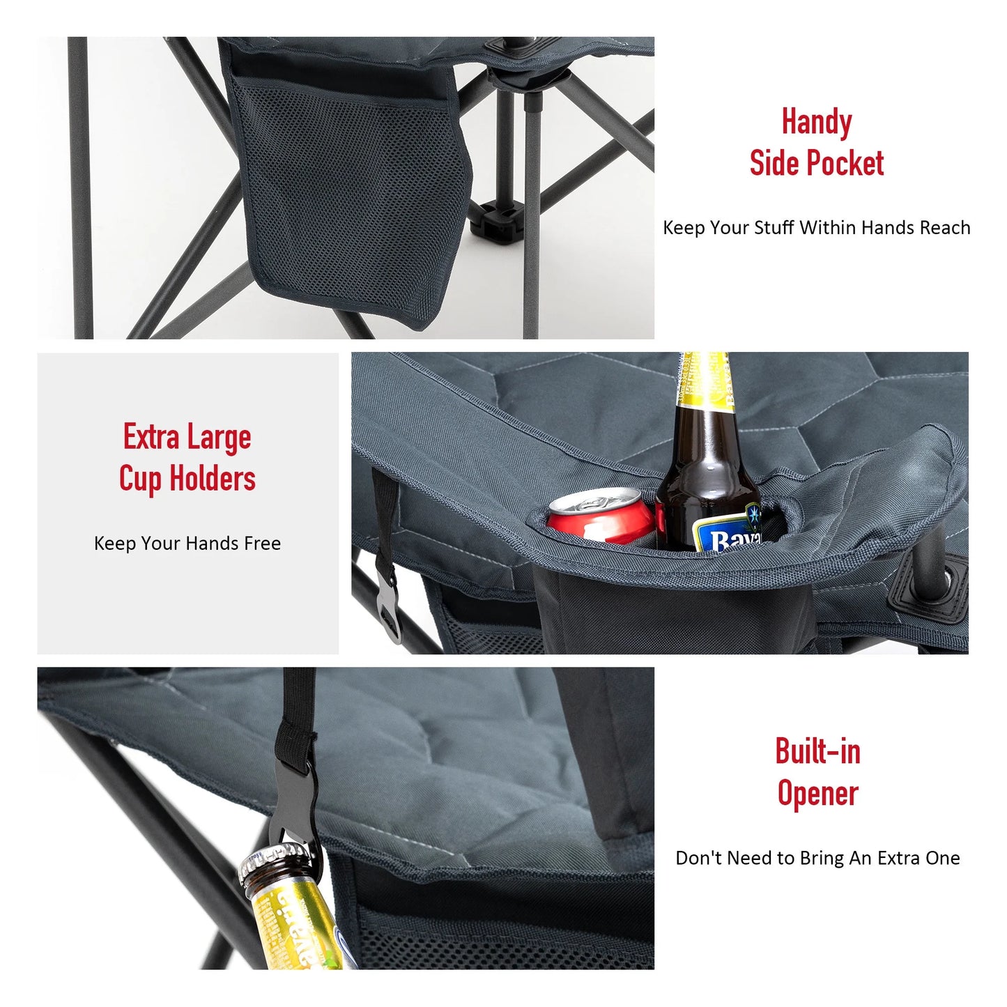 12.13 - ultimate comfort Experience Oversized outdoor - Folding adventures! your on Chair convenience Camping and