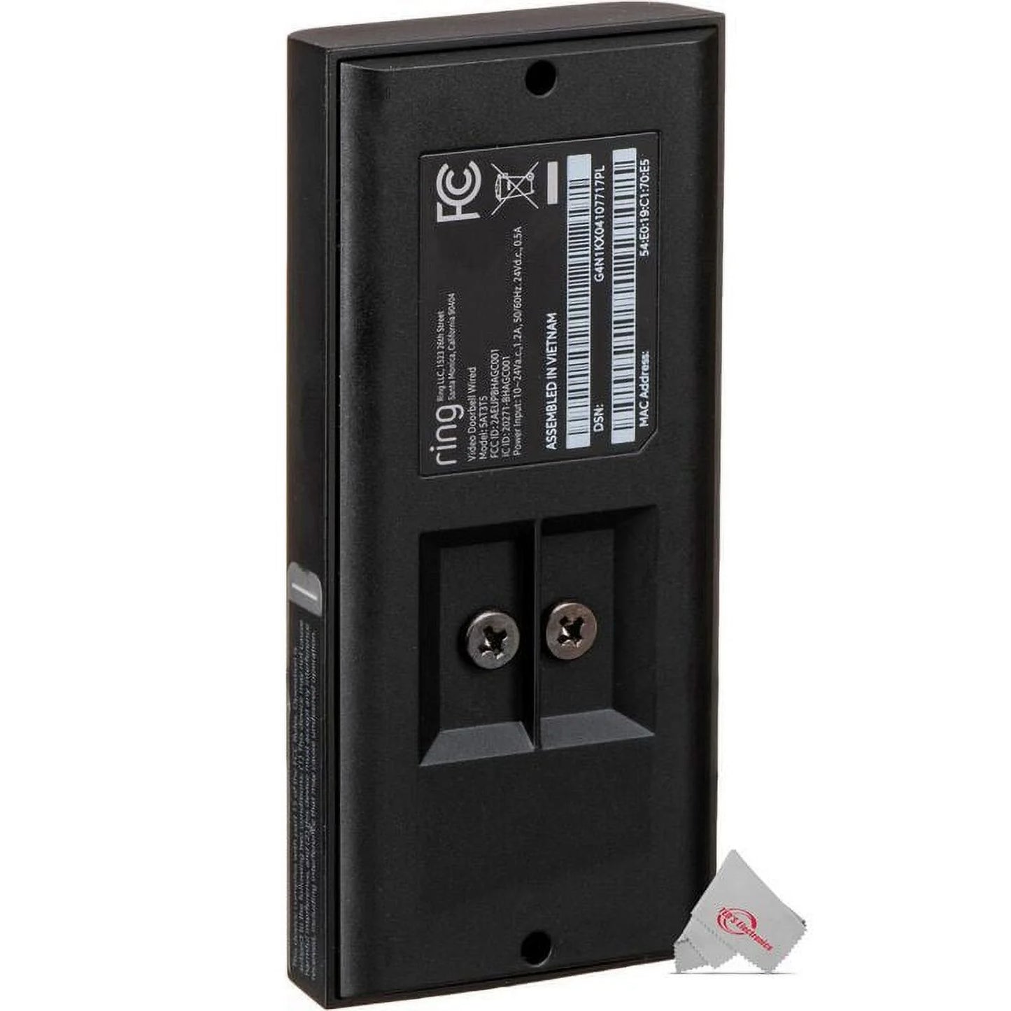 1080p Wired Doorbell Video HD Black 2x