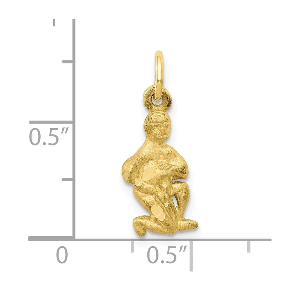 20 Gold 8 FJC Finejewelers Aquarius kt Charm x mm Yellow Zodiac 10