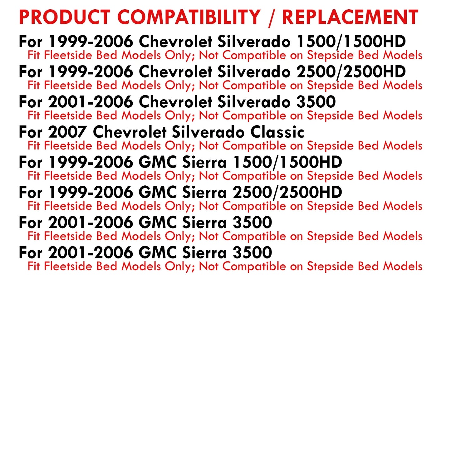 Silverado Brake 2002 Fleetside 2005 Tail Chevy Driving Lens AJP Lamps Sierra Smoked For 2006 2004 LED 1999 2003 Pair Lights 2001 Signal Housing Compatible/Replacement Distributors Black 2000 Stop GMC