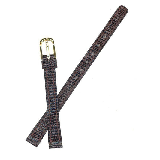 Seiko Grain 09mm Brown Lizard Watchband part#AU01174N