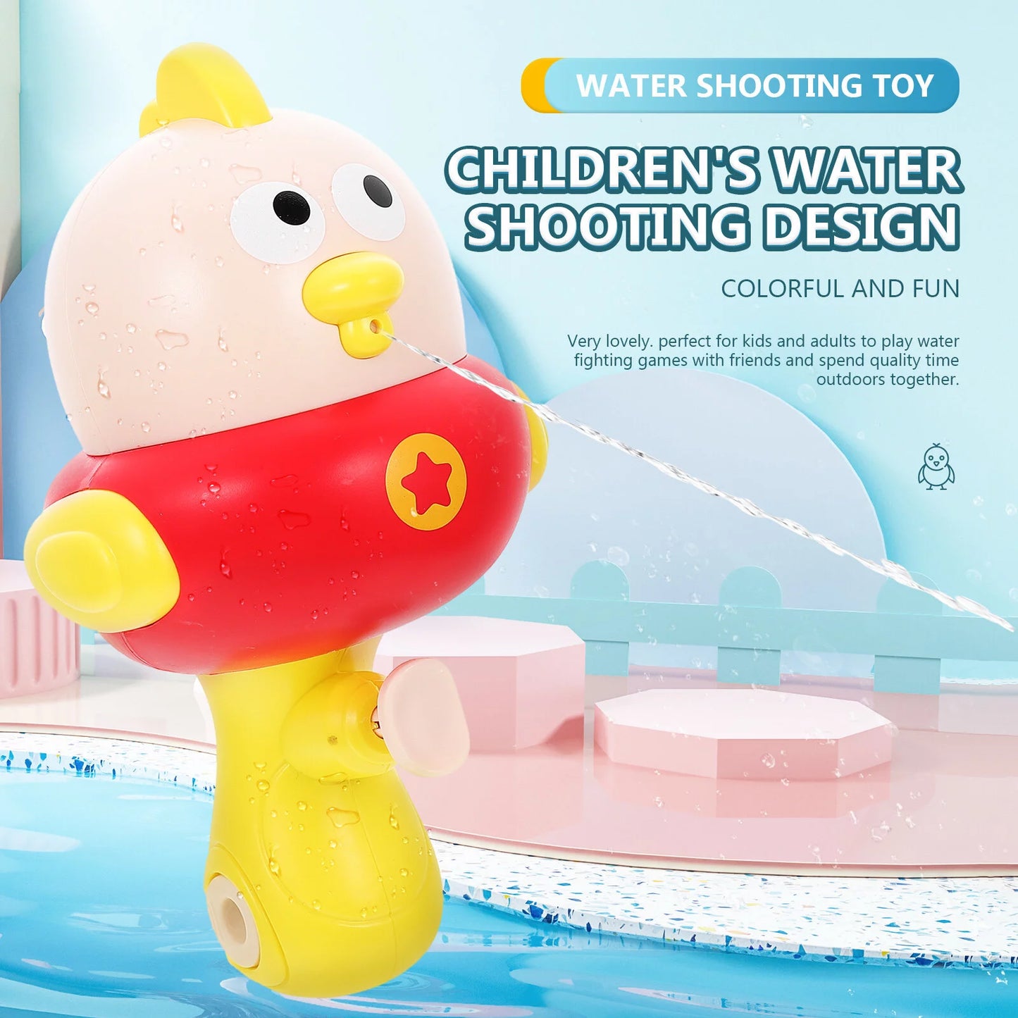 Shooter Interesting Kids Wear-resistant Toy Water Interactive Squirt Toy Squirt Supply 4pcs