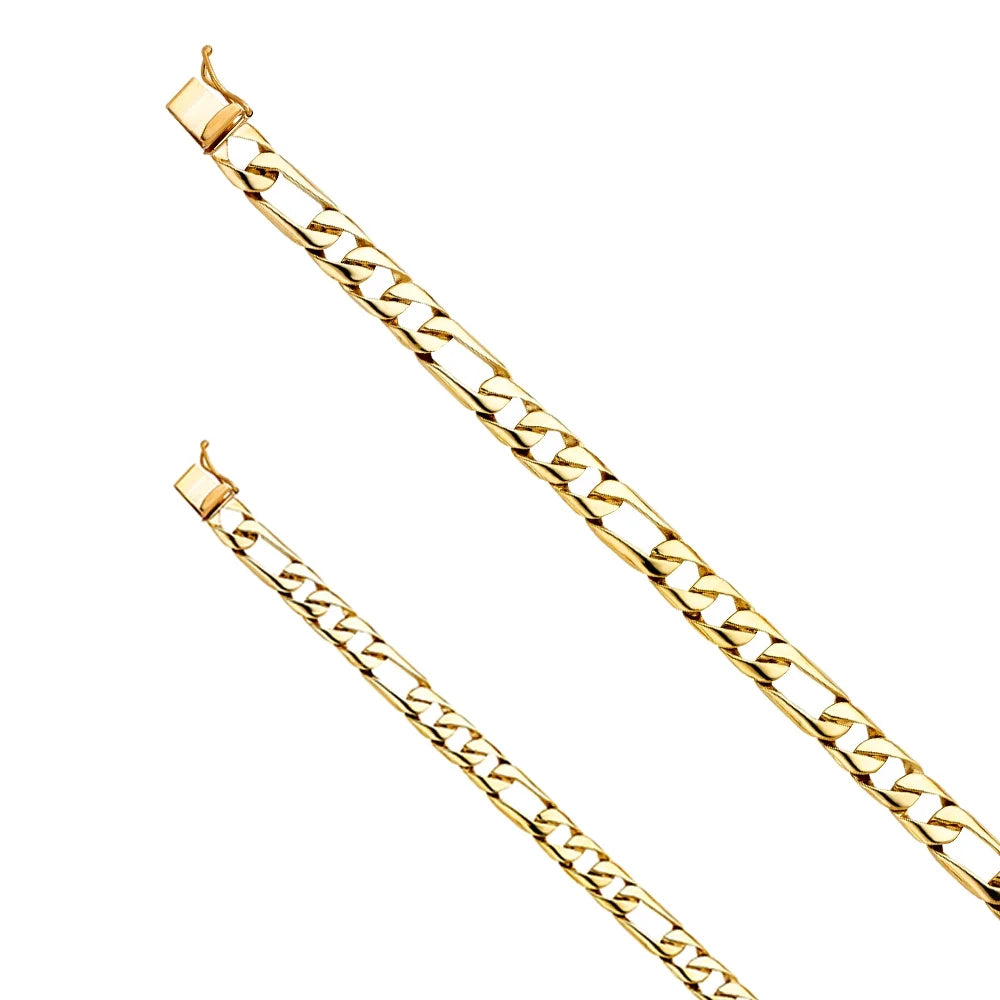 Women 14k Men’s Chain Gift Men Figaro Elegant for | - Yellow Gold and 14KY Bracelet for Weight | Bracelets Gold Jewelry 8" Link | 15.1