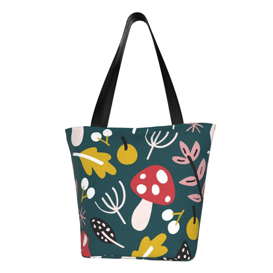 Bag,Shoulder Handbags Bag Cartoon Lukts Red Large Capacity Hobos Tote Shopping Leaf Women'S Mushroom Bag