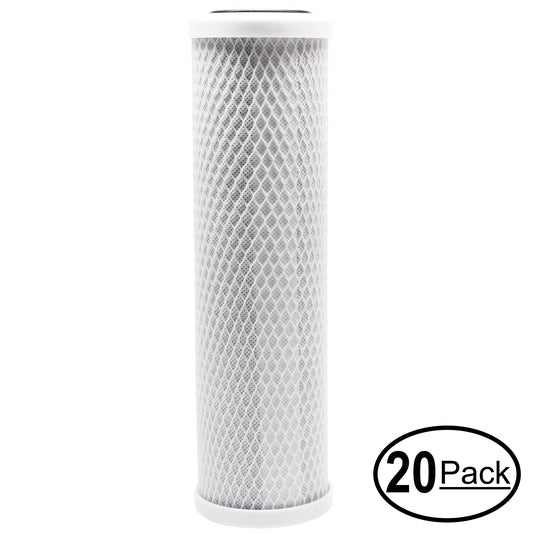 Filter - H2O Brand - Housing inch Single 20-Pack 10 for H2O Filter H2O Activated Universal Denali Replacement for Inline Block Under Distributors Carbon H2O-RUS-100-I Distributors Pure Sink Filter