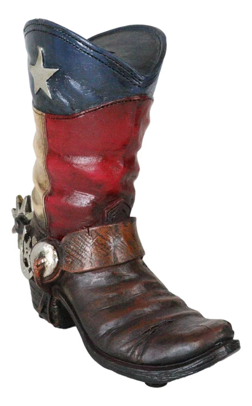 Cowboy Texas Money Patriotic Bank Rustic Western Flag Boot State Piggy Coin