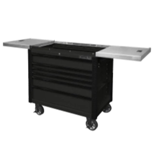 41 Cart Matte - 6-Drawer Black Top Tool Slide in.