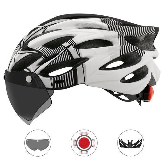 Added Frame Bike Helmet,Road Brim Tube Bike Helmet Helmet Brim Tube Waterproof Ride Comes Bike Mountain Lens Safely Bike Frame Equipment Lens - Mountain Waterproof Riding CAIRBULL Frame Frame Bike