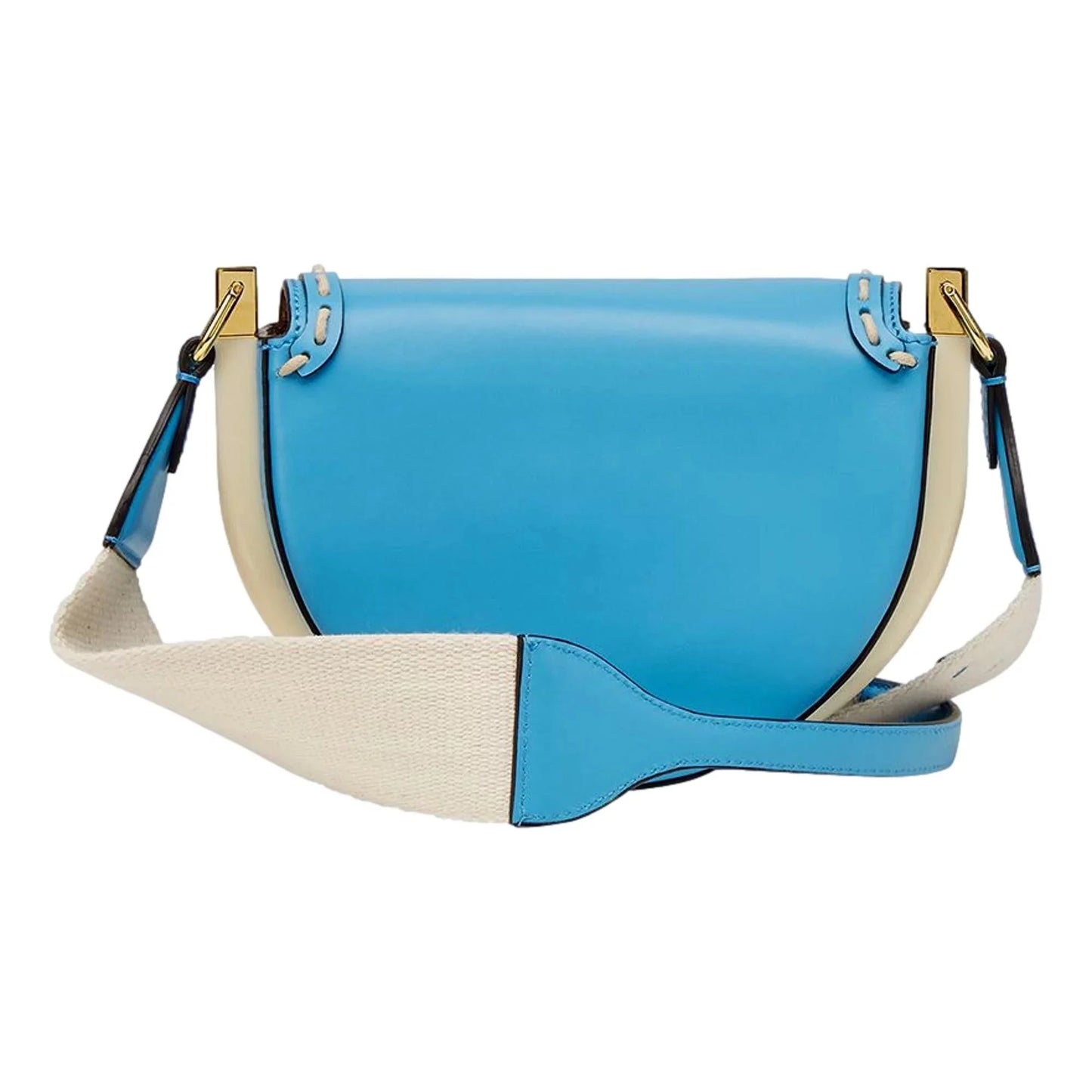 Cyber Leather Fendi Crossbody Satchel Moonlight Blue Bag