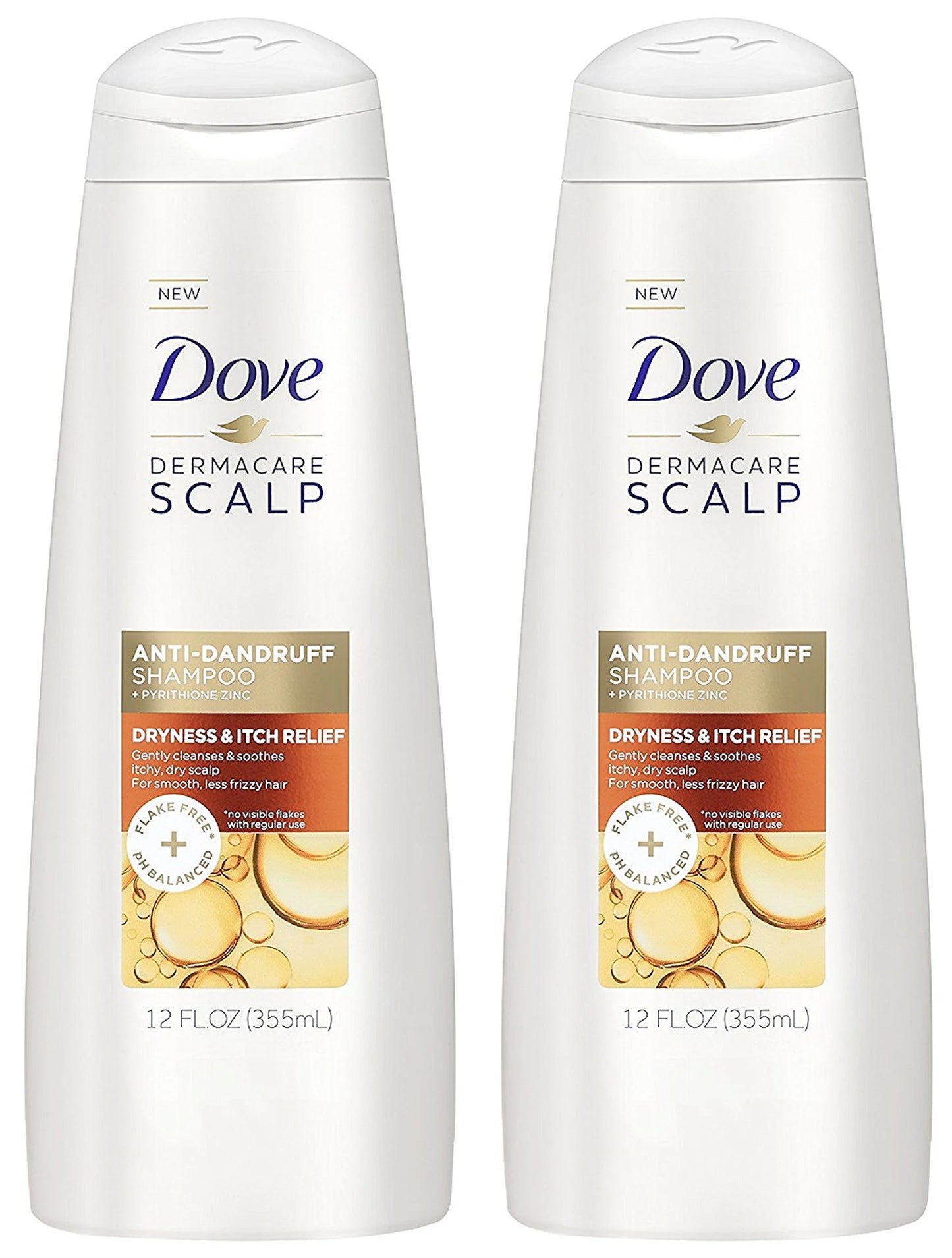 2) Fl Dermacare Of - Dove Oz Itch - Anti-Dandruff Dryness Shampoo Relief (Pack & 12 Scalp -