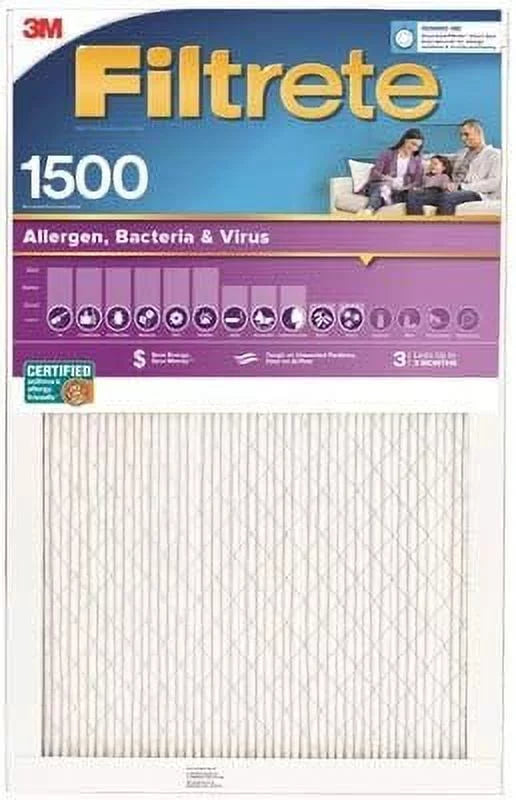 - Quantity Ultra Months, Air Pleated Purple, 2025DC-6 Filter, 6 16x24x1-In. Reduction, Allergen 3M 3