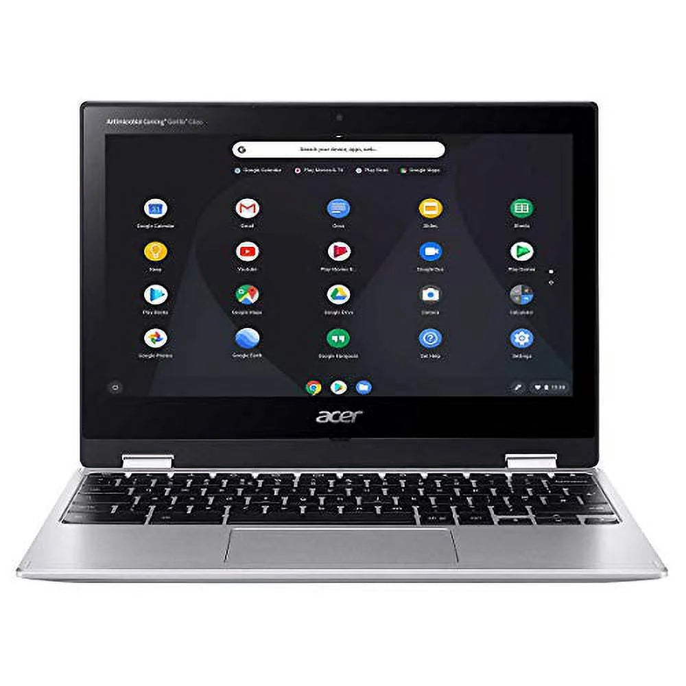 Chromebook Acer 256GB Touchscreen ChromeOS 311 + MicroSD 2-in-1 32GB eMMC + Card Inch WiFi5 Premium 11 Card SD 4GB Octa-Core IPS Spin 64GB HD Silver Processor USB-C MediaTek Laptop MT8183C DDR4 11.6