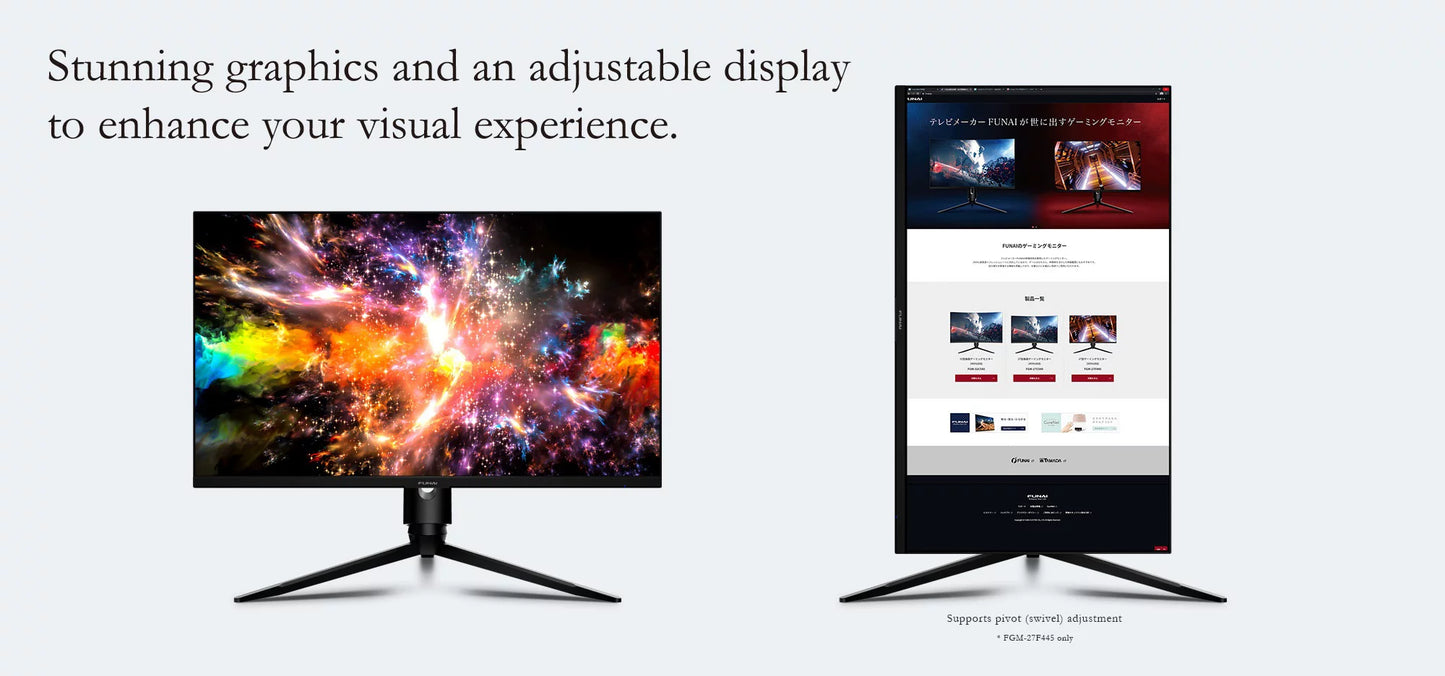 FHD Monitor Gaming Enabled (FGM-27F445) VA, Funai Premium 27" 240Hz, 1ms, AMD FreeSync™ HDR,