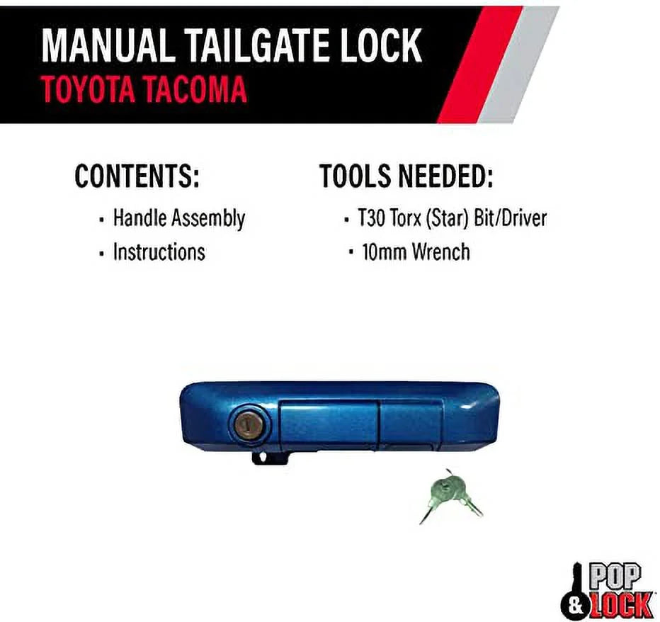 Metallic Manual Nautical Blue (Standard & Lock PL5507 Pop for Tacoma Lock Tailgate Toyota Lock)