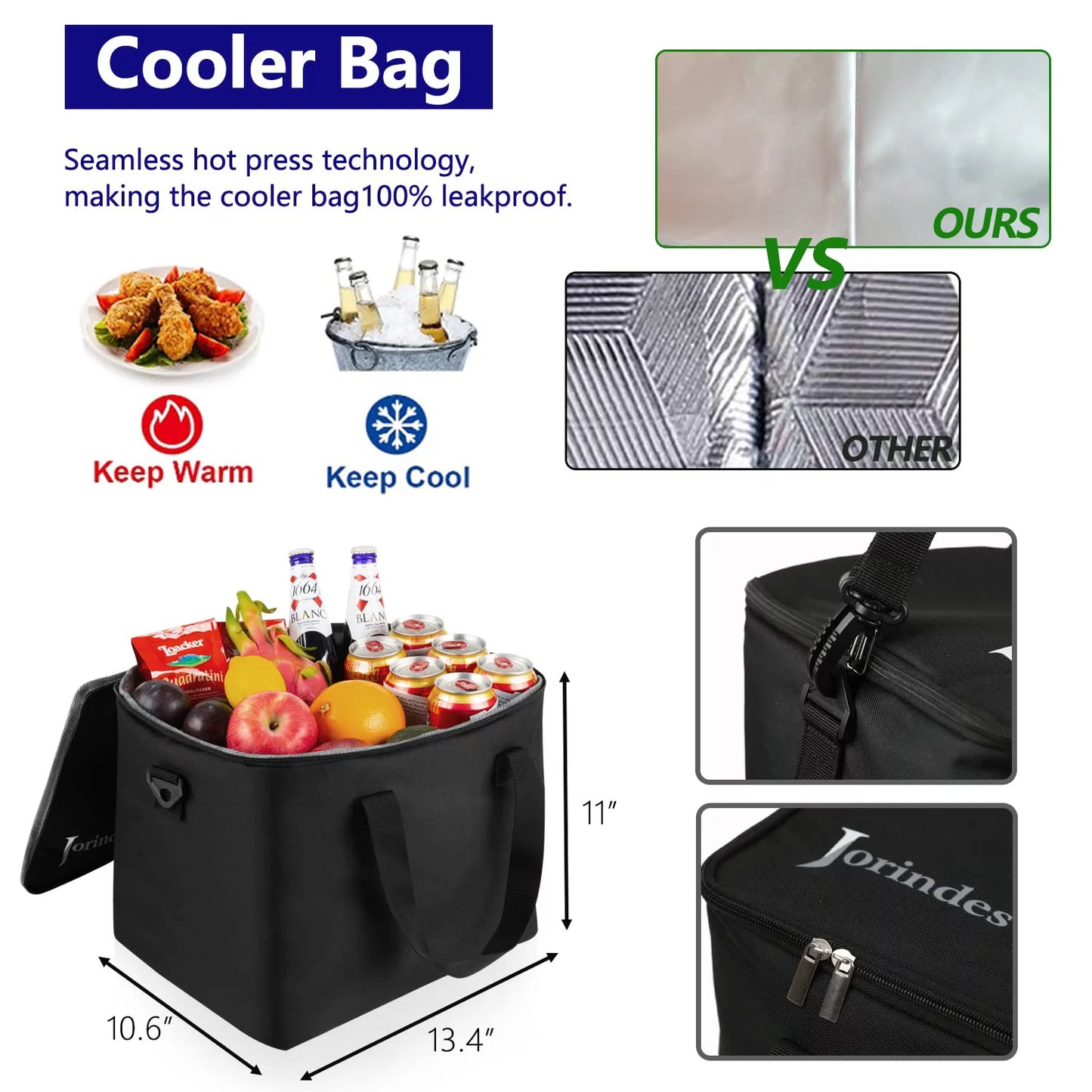 Leak Waterproof for Sedan, proof Truck,Van Car Car Suv, with for 3 Vehicle Suitable Collapsible Organizer Trunk Insulated Organizer Cooler Compartments Bag,