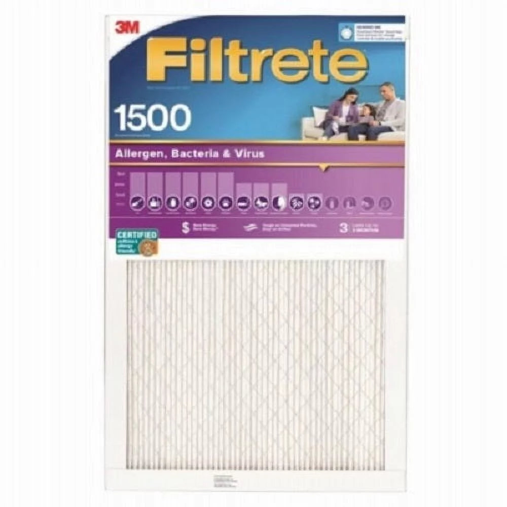 3 - Quantity Air x of 3M Purple 20" 2002-4 Filtrete Filter 1" x 4 Month 20" 1500 MPR