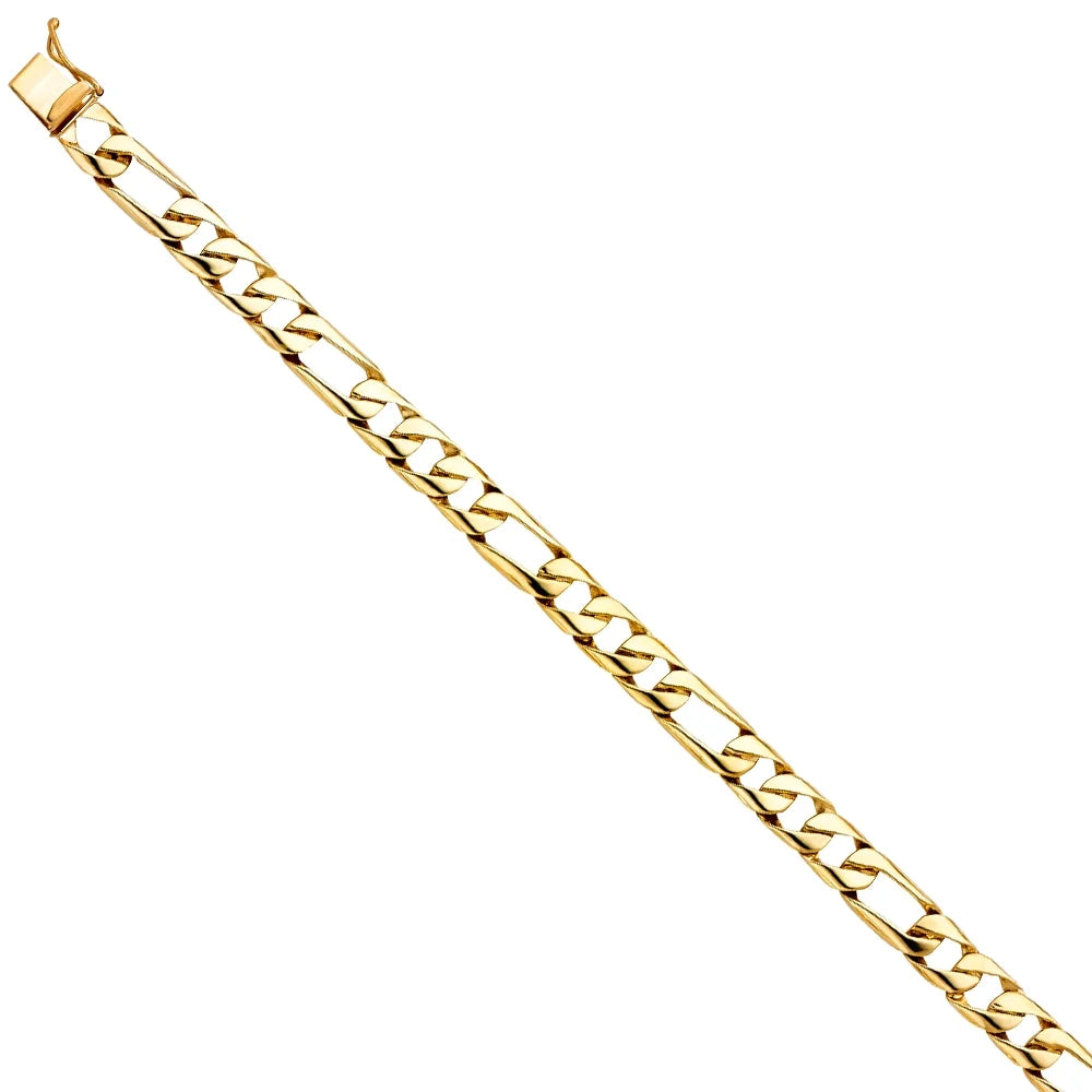 Women 14k Men’s Chain Gift Men Figaro Elegant for | - Yellow Gold and 14KY Bracelet for Weight | Bracelets Gold Jewelry 8" Link | 15.1