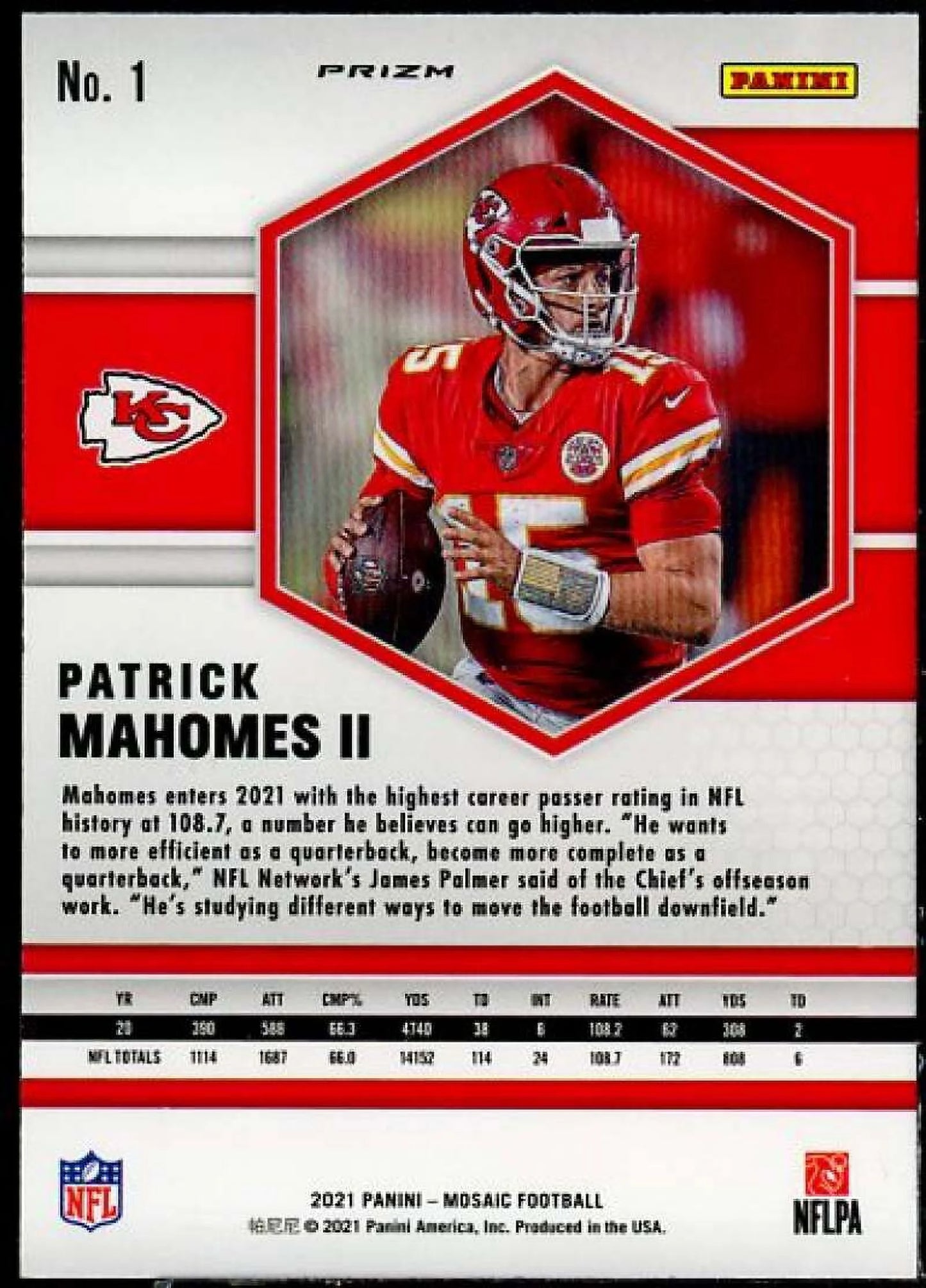 Card Panini II 2021 Patrick Green Mosaic #1 Mahomes Mosaic