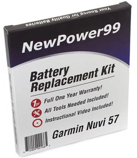 Nuvi Battery Extended Battery with One Video and Replacement Garmin Life 57 Tools, Warranty Year Kit Full Instructions,