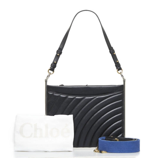 Black Handbag Bag Chloé (Good) Roy Ladies Pre-Owned Shoulder Leather Chloe