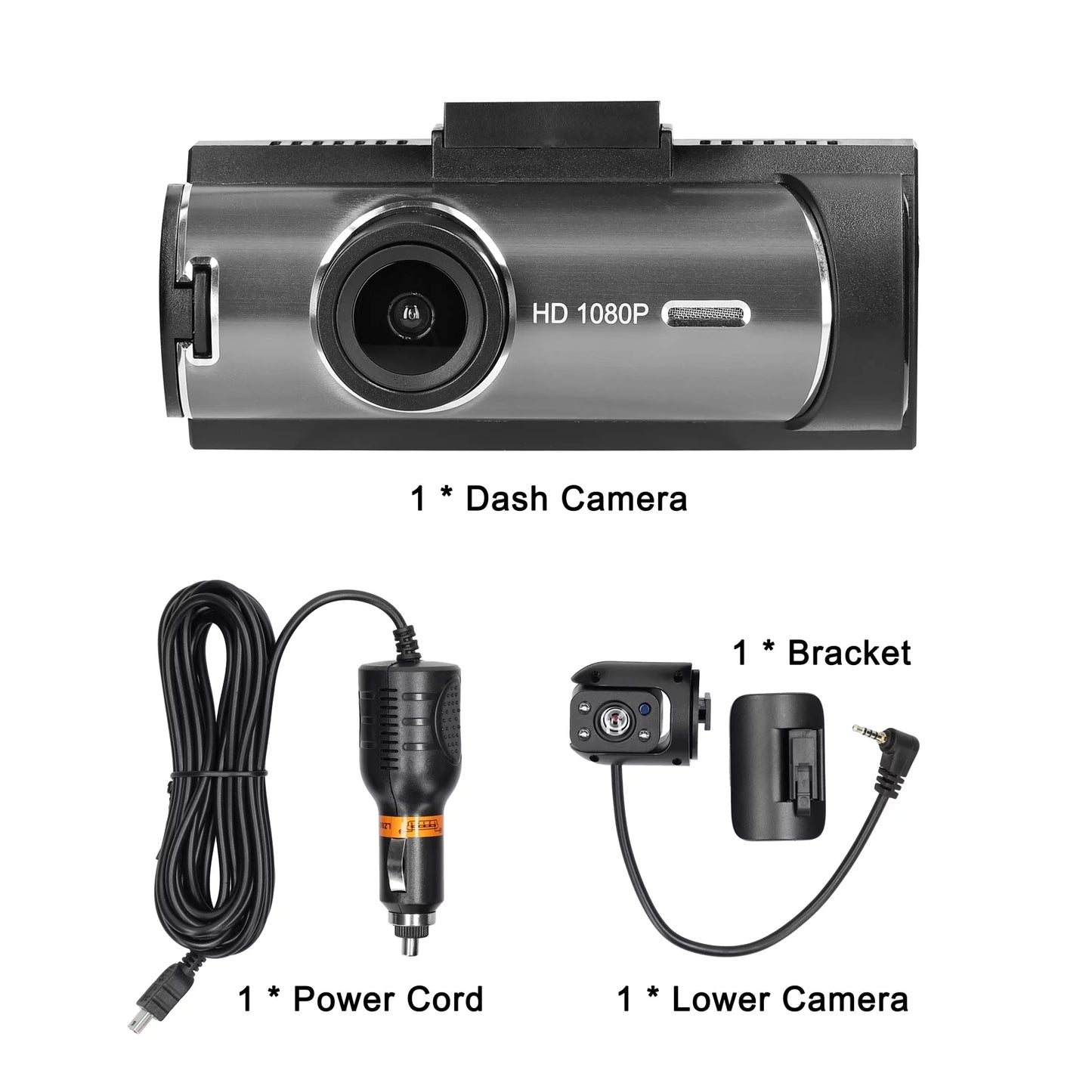 170 Degree Car Recorder Dual Meterk Multi-language DVR Cam Night Detection Recorder Car Viewing Wide Angle Car Auto Motion Camcorder Lens Dash Video