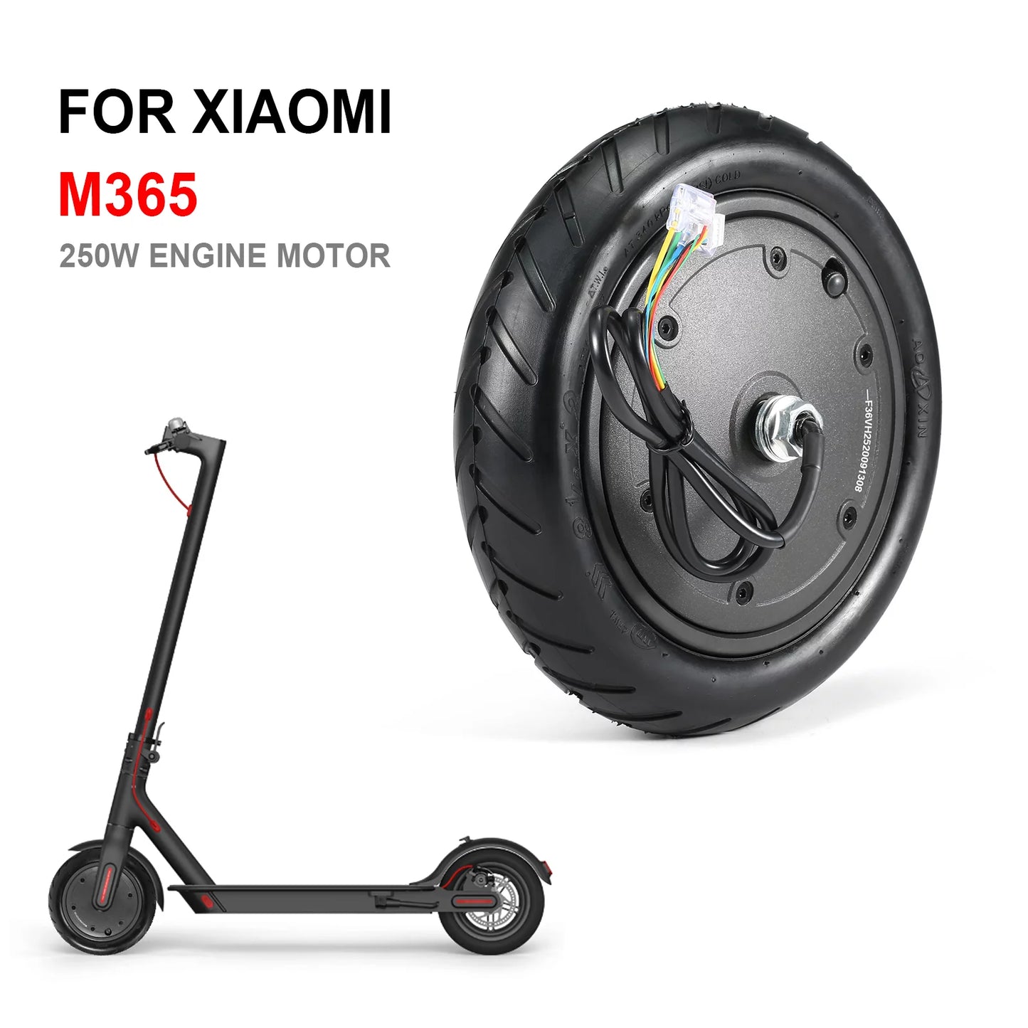 Wheel Part Engine Tire 250W Accessories M365 Wheel for -skid Electric Scooter Replacement Motor