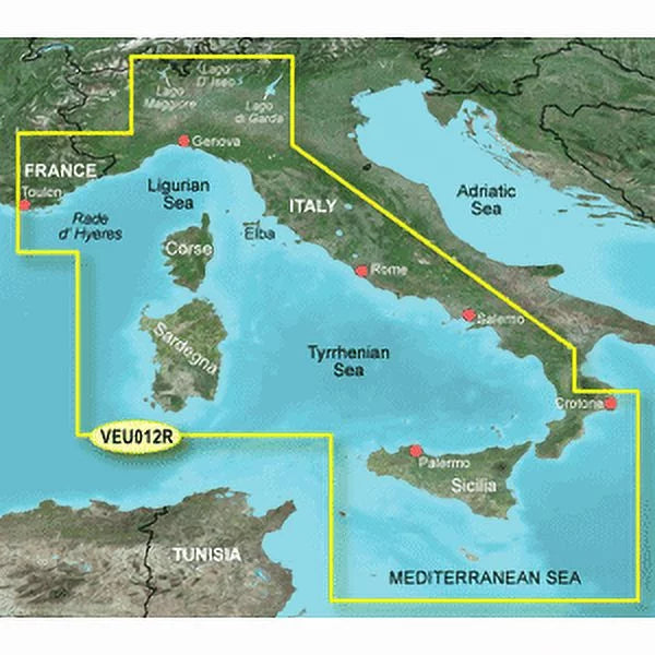 Vision® HD - Coast - g3 West BlueChart® microSD™/SD™ - VEU012R Italy, Garmin