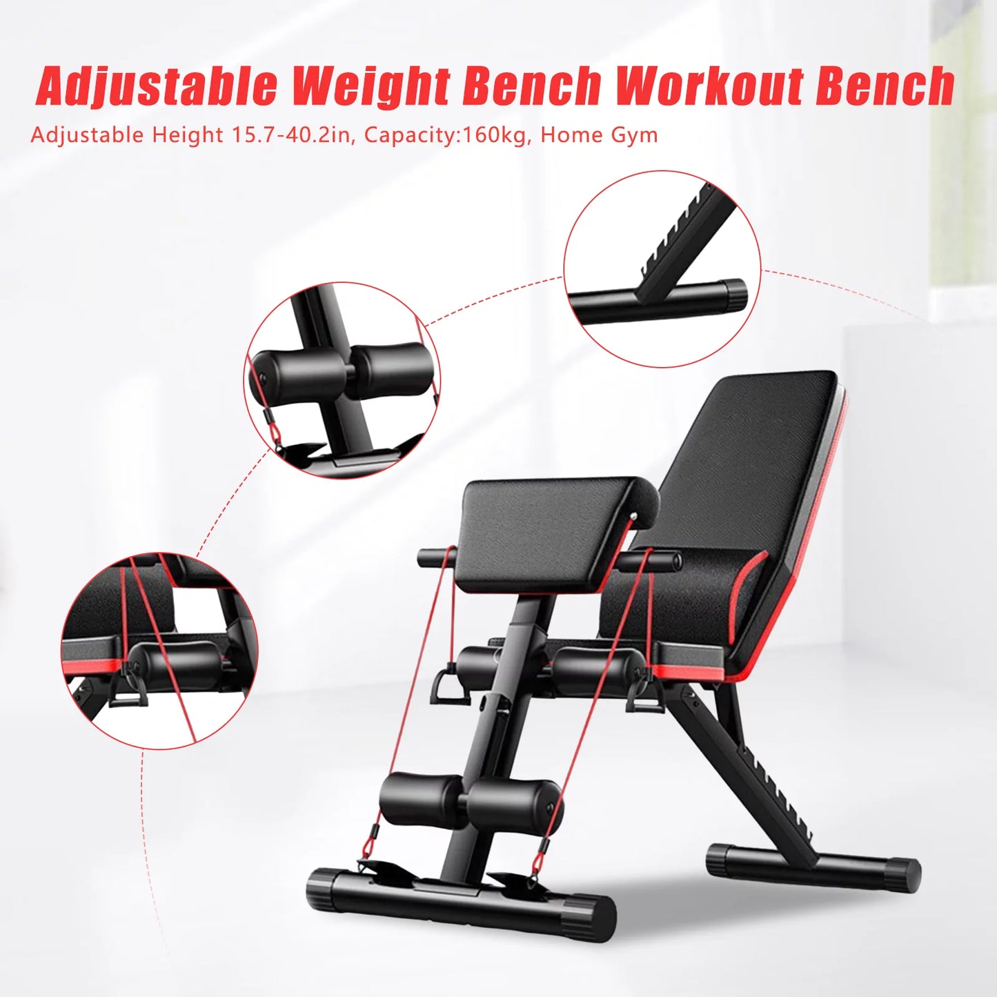 Bench Decline Workout Body Folding Full with Exercise TOOL1SHOoo Gym Adjustable for Incline Foldable Home Weight Fast