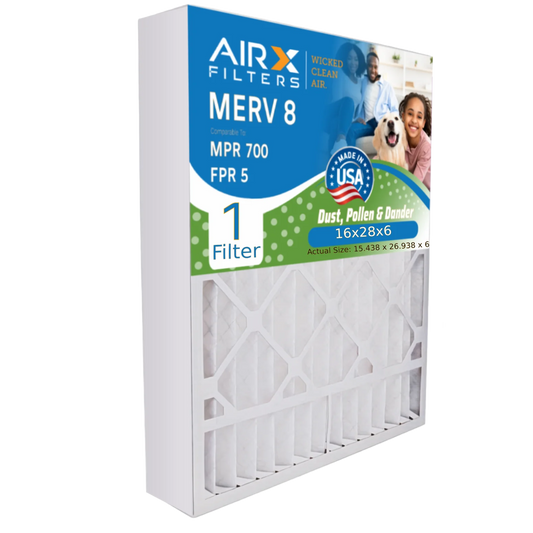 5 to WICKED Filter Air Aprilaire AIR. MERV Comparable MPR by 16x28x6 Premium USA Furnace 401 Compatible FILTERS 1 Single 700 8 & with Filter Made 16x28x6 Filter FPR AIRX CLEAN