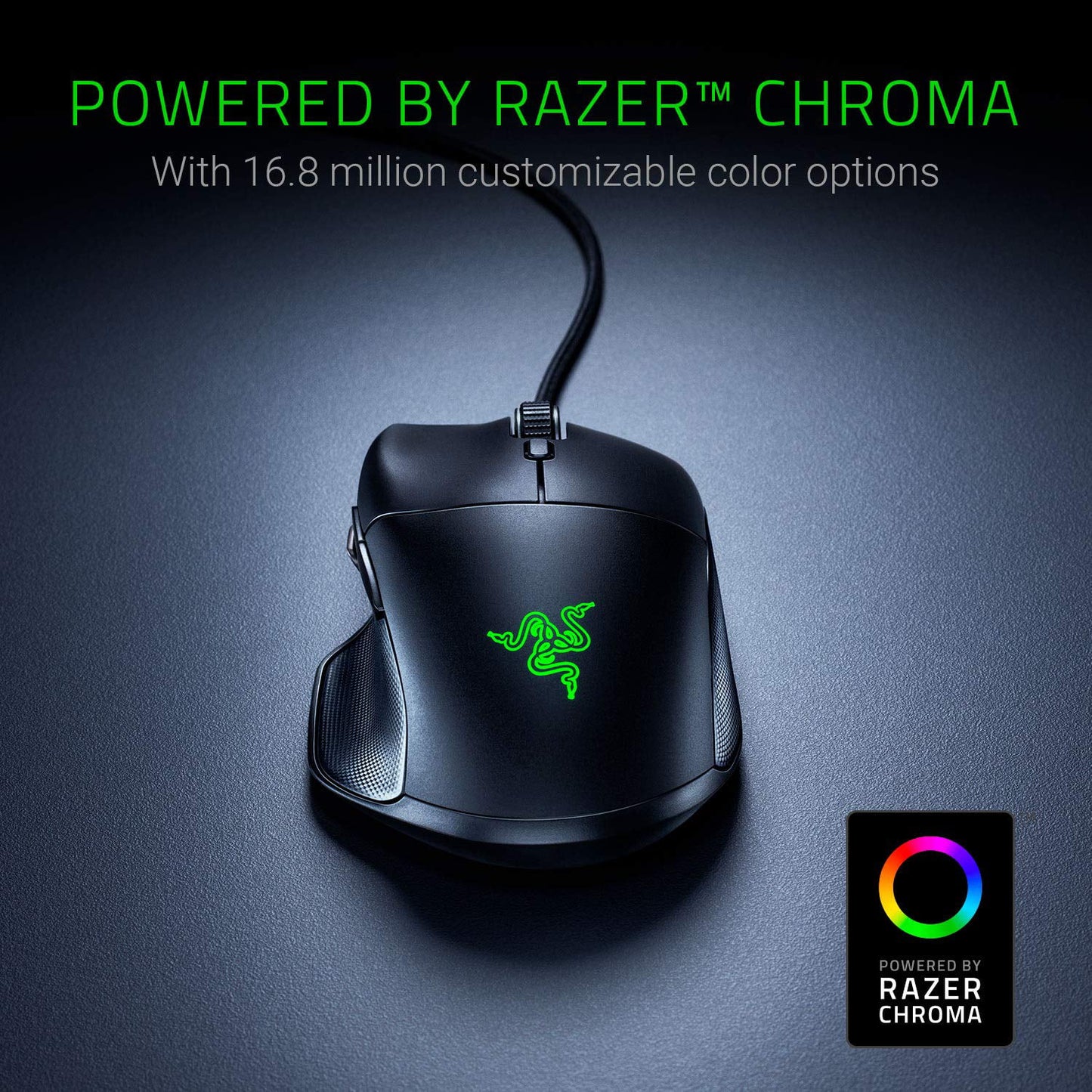 Buttons][Mechanical [6400 Programmable Switches] DPI Optical Sensor][Chroma Razer Basilisk Essential Lighting][7 RGB Gaming Mouse -