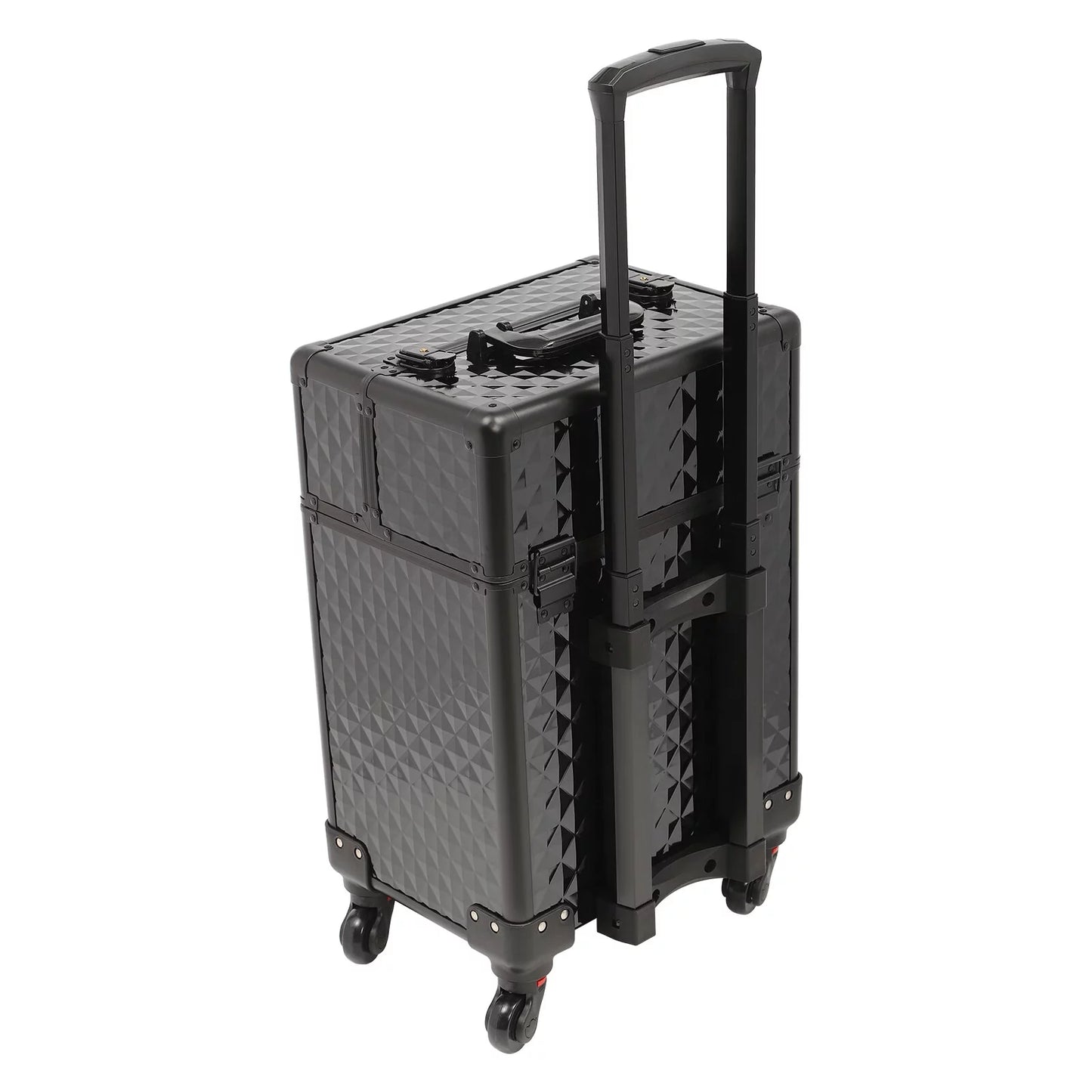 Case Cart Luggage Manicure Makeup Wheeled Trolley Storage Case Cosmetic Salon Train Rolling Aiqidi Box Organizer Trunk Nail Black