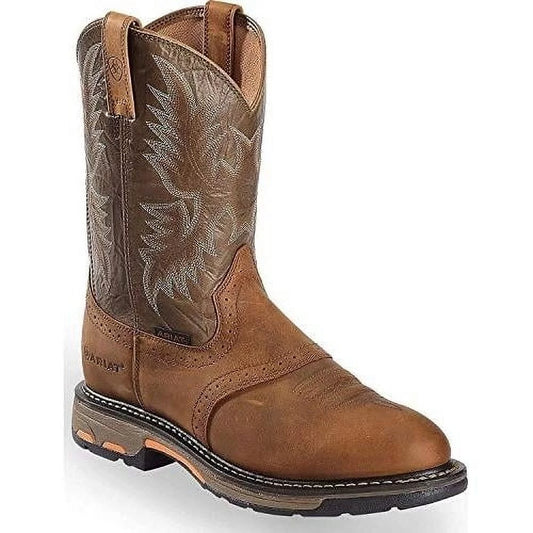 Soft BARK Aged 10" ARIAT Bark Pull-On 10001188 WorkHog Boot Mens Work WORK - Toe AGED