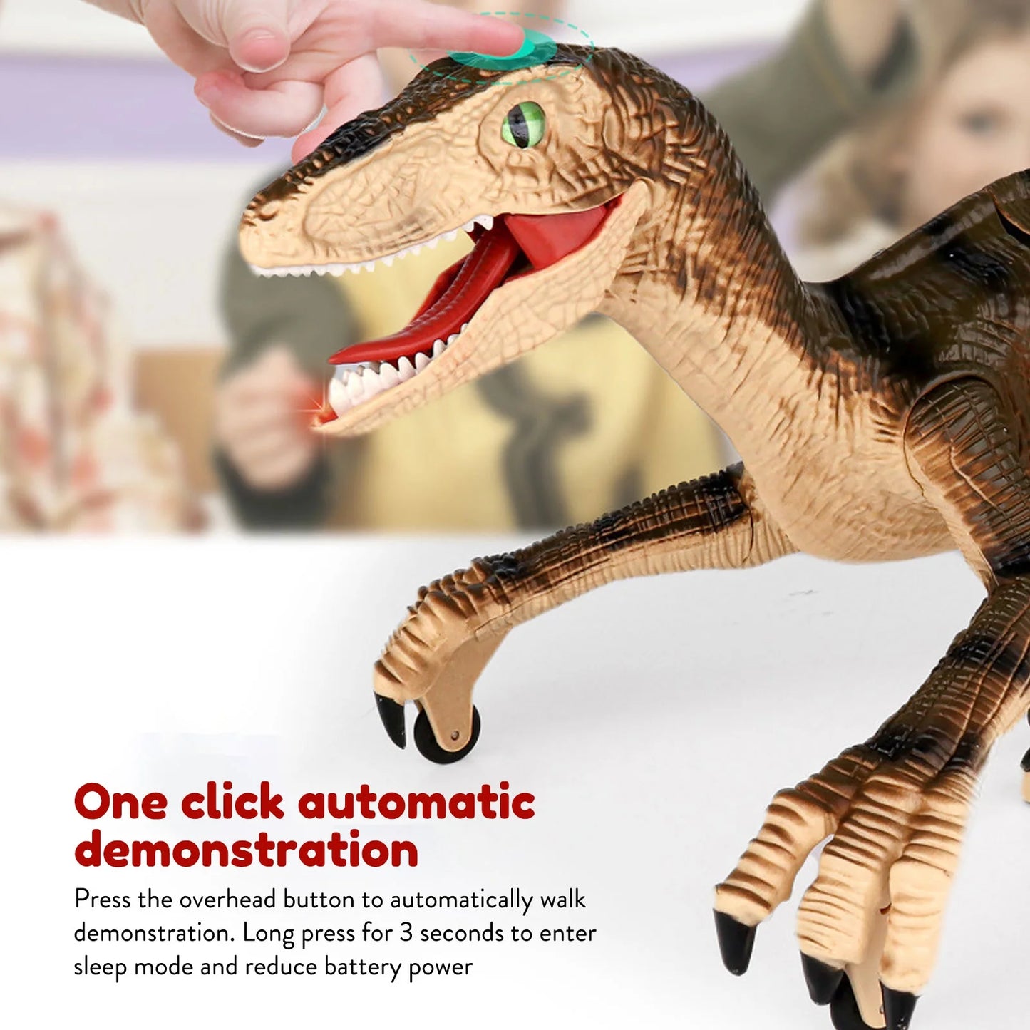 Light Gift Control Toy with Dinosaur for Years Remote Head, Age Walking up 3-12 Eyes, Shaking Sounds, Toys Roaring Kids 3D Dinosaur