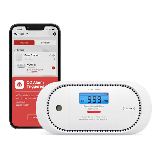 Alarm Kit, Detector SBS50 Interconnected FS51 CO XC01-M, Detector Monoxide Station, for FS31 1-Pack an Base with Smart Works X-Sense Wireless Smoke X-Sense or Carbon Portable Accessory