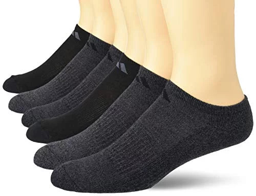 Athletic (6-Pair), Large, Size 6-12) Socks Cushioned - (Shoe Black Onix, Marl/ Black/ Men's adidas No Show Onix