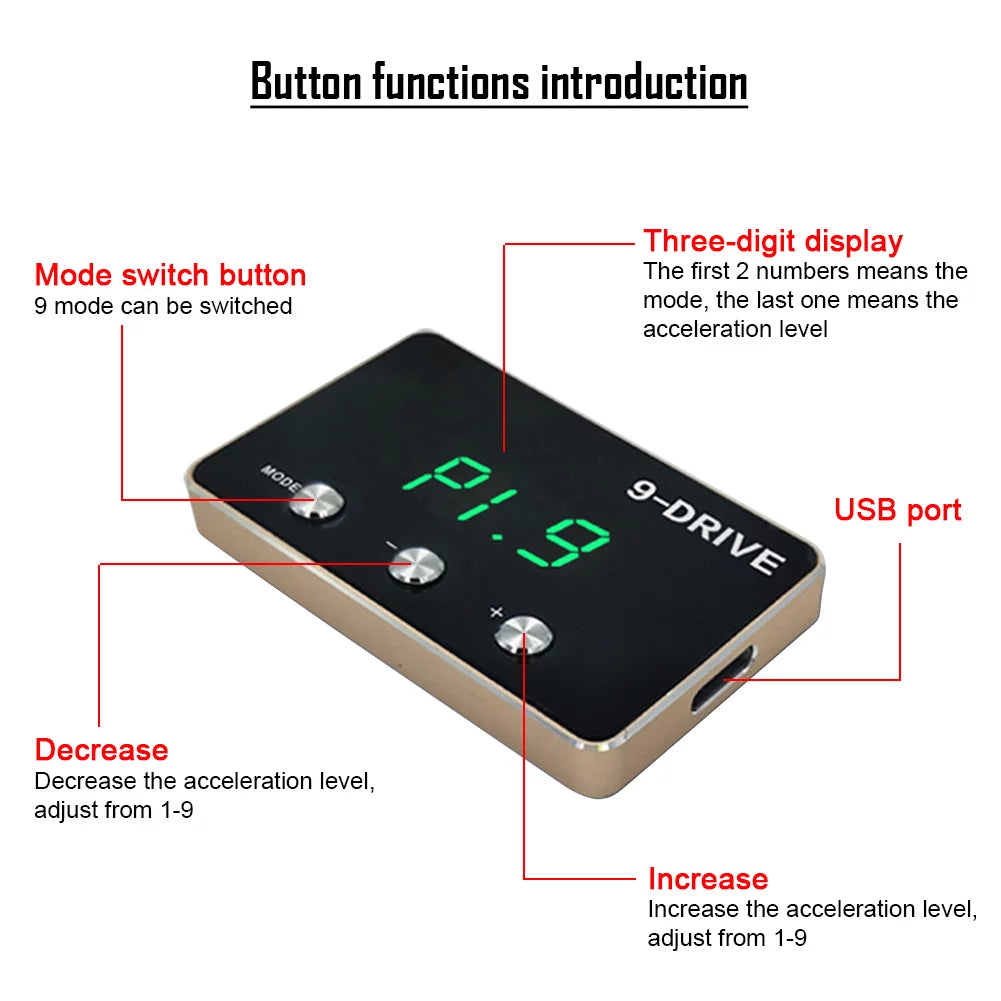 Throttle Mitsubishi Lancer / ASX Electronic Outlander Car For Accelerator EVO BFY 2008-up & Drive 2013-up Controller Pedal X 9